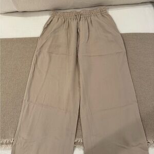 Zara Wide Leg Pants in Beige